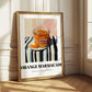 Orange Marmalade – on Striped Tablecloth, Jam Illustration