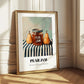 Pear Jam – on Striped Tablecloth, Jam Poster