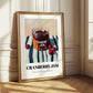 Cranberry Jam – on Striped Tablecloth, Jam Wall Poster