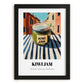 Kiwi Jam – Italian Street Café Scene, Jam Print, in sleek black frame