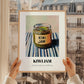 Kiwi Jam – on Striped Tablecloth, Jam Wall Decor, styled in a charming Paris street view