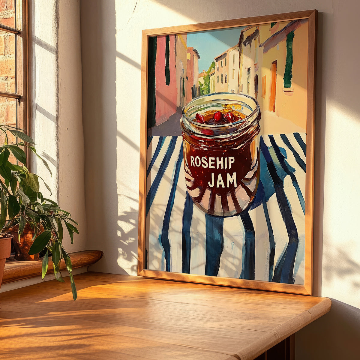 Rosehip Jam – Italian Urban Café Scene, Jam Illustration, clean layout with no caption