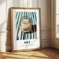 Salt – on Striped Tablecloth, Spices Art