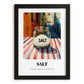 Salt – Italian Outdoor Café Scene, Spices Still Life, in sleek black frame