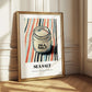 Sea Salt – on Striped Tablecloth, Spices Poster