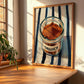 Cinnamon – on Striped Tablecloth, Spices Still Life, clean layout with no caption