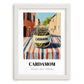 Cardamom – Italian Outdoor Café Scene, Spices Poster, placed in minimal white frame