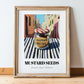 Mustard Seeds – Italian Outdoor Café Scene, Spices Wall Art, in wooden frame leaning on the floor