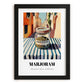Marjoram – Italian Urban Café Scene, Spices Wall Decor, in sleek black frame