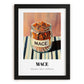Mace – on Striped Tablecloth, Spices Print, in sleek black frame