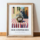 Sichuan Peppercorns – Italian Street Café Scene, Spices Wall Decor, in wooden frame leaning on the floor