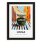 Lovage – Italian Urban Café Scene, Spices Illustration, in sleek black frame