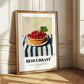 Redcurrant – on Striped Tablecloth, Berries Wall Art