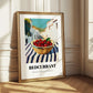 Redcurrant – White village Street Café Scene, Berries Still Life