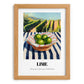 Lime – Green Valley Landscape, Fruit Poster, set in oak frame