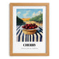 Cherry – Green Valley Landscape, Fruit Poster, set in oak frame