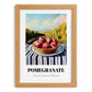 Pomegranate – Green Valley Landscape, Fruit Wall Decor, set in oak frame