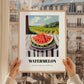 Watermelon – Green Valley Landscape, Fruit Still Life, styled in a charming Paris street view