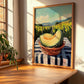 Honeydew Melon – Valley Café Scene, Fruit Illustration, clean layout with no caption