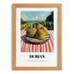 Durian – Valley Café Scene, Fruit Painting, set in oak frame