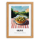 Olive – Green Valley Landscape, Vegetable Painting, set in oak frame