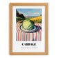 Cabbage – Valley Café Scene, Vegetable Still Life, set in oak frame