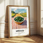 Spinach – Green Valley Landscape, Vegetable Print