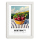 Beetroot – Valley Café Scene, Vegetable Still Life, placed in minimal white frame