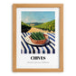 Chives – Valley Café Scene, Fresh Herbs Wall Decor, set in oak frame