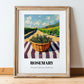Rosemary – Valley Café Scene, Fresh Herbs Still Life, in wooden frame leaning on the floor