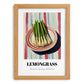 Lemongrass – on Striped Tablecloth, Fresh Herbs Wall Painting, set in oak frame
