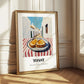 Toast – White village Urban Café Scene, British Food Illustration