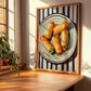 Spring Rolls – on Striped Tablecloth, Chinese Food Wall Decor, clean layout with no caption