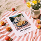 Pita Bread – White village Café on the Corner, Greek Food Illustration, unframed on coastal sand