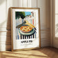 Apple Pie – White village Café on the Corner, American Dessert Poster 