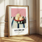 Ice Cream – on Striped Tablecloth, American Ice Cream Print 
