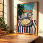 Lavash – Turkish village Urban Café Scene, Armenian Food Wall Art, clean layout with no caption