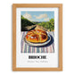 Brioche – Hillside Café View, French Pastry Wall Decor, set in oak frame