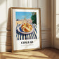 Challah – Jerusalem Skyline Scene, Jewish Food Illustration
