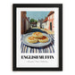 English Muffin – British village Café on the Corner, British Pastry Art, in sleek black frame