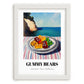 Gummy Bears – Coastal Café Moment, German Dessert Wall Decor, placed in minimal white frame