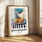 Mini Sandwiches – White village Urban Café Scene, British Food Wall Decor