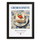 Cremeschnitte – Austrian Dessert Dish, Café Illustration, in sleek black frame
