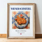 Wiener Schnitzel – Austrian Meat Dish, Tavern Wall Art, in wooden frame leaning on the floor