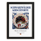 Schwarzwälder Kirschtorte – German Dessert Dish, Brasserie Print, in sleek black frame