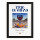 Tinto de Verano – Spanish Beverage Drink, Sky Bar Print, in sleek black frame