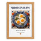 Arroz con huevo – Spanish Rice Dish, Restaurant Poster, set in oak frame