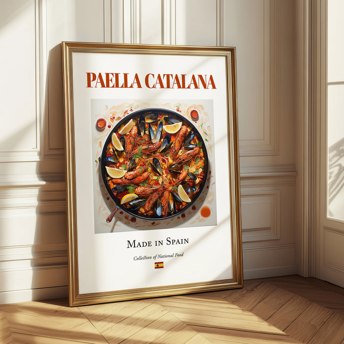 Paella Catalana – Spanish Rice Dish, Farmhouse Kitchen Art