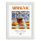 Armagnac – French Spirit Drink, Jazz Bar Poster, placed in minimal white frame