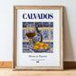 Calvados – French Spirit Drink, Beach Bar Art, in wooden frame leaning on the floor